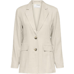 Selected Viva Relaxed Fit Blazer - Sand Shell