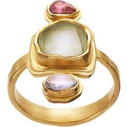 Maanesten Sara Ring - Gold/Prehnite/Tourmaline/Moonstone