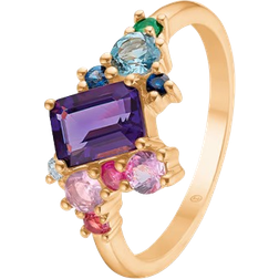 Mads Z Four Seasons Summer Ring - Gold/Amethyst/Topaz/Sapphire/Tourmaline