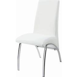 Coaster Home Furnishings Ophelia White/Chrome Kitchen Chair 37.5" 2pcs