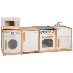 Bigjigs Tidlo 5 Piece White Wooden Play Kitchen Bundle