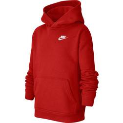 Nike Older Kid's Sportswear Club Pullover Hoodie - University Red/White (BV3757-657)