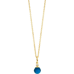 Spirit Icons Figaro Necklace - Gold/Agate/Transparent