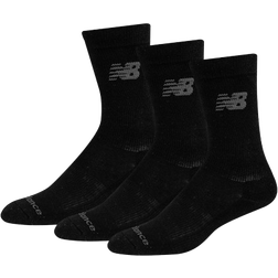 New Balance Performance Cushioned Crew Socks 3-pack - Black