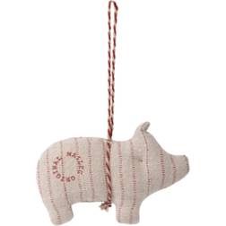 Maileg Pig Neutral Stripes Juletrepynt 6cm