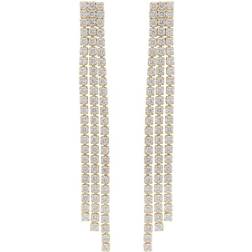 Snö of Sweden Essence Small Tassel Earrings - Gold/Transparent