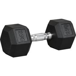 Homcom Rubber Hexagonal Dumbbells 12.5kg