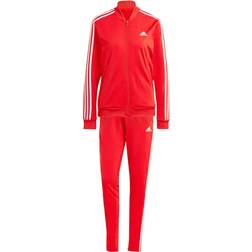 Adidas Essentials 3-Stripes Tracksuit - Better Scarlet/White