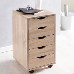 Wohnling 5 Drawers and Wheels Natural Kommode 33x64cm