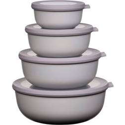 Mepal Cirqula Flat Nordic White Food Container 4pcs