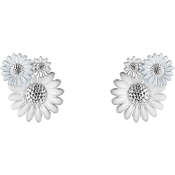 Georg Jensen Daisy Stud Earrings - Silver/White