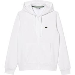 Lacoste Men's Kangaroo Pocket Fleece Zipped Hoodie - White