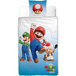 Parure De Lit 1 Personne Mario Bros Luigi Tod Movie Bleu 60 x 70 cm 55.1x78.7"