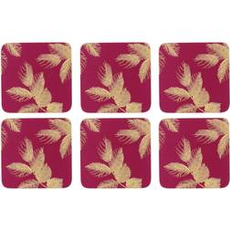 Pimpernel Etched Leaves Glasunderlägg 6st