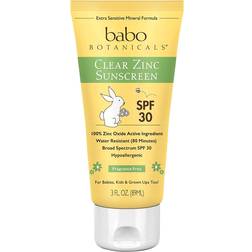 Babo Botanicals Clear Zinc Sunscreen Lotion Fragrance Free SPF30 3fl oz