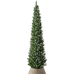 Christow Snowy Pencil Green Christmas Tree 210cm