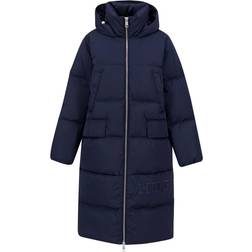 Tommy Hilfiger Women's Sateen Hooded Maxi Down Coat - Blue