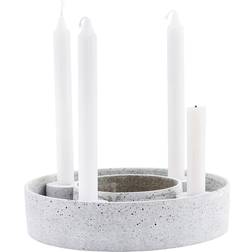 House Doctor The Ring Concrete Gray Candelabro 6cm