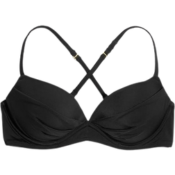 Smart & Sexy Swim Secret Convertible Push-Up Bikini Top - Black Hue