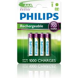 Philips Rechargeable Batteries AAA 700mAh 4-pack