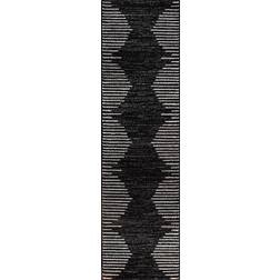 Rugshop Bohemian Stripe Stain High Traffic Black 24x84"