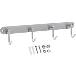 Intirilife Rack Wall Mount Silver Coat Hook 30cm