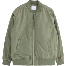 Lindex Kid's Water Repellent Bomber Jacket - Dark Khaki