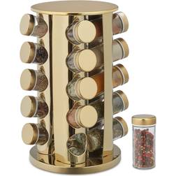 Relaxdays 360° Spice Rack with 20 Jars