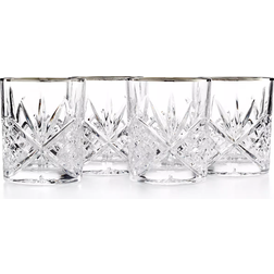 Godinger Dublin Platinum Double Old Fashioned Drink Glass 8fl oz 4pcs