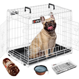 Lovpet Foldable Dog Cage with 2 doors for Car X-Large