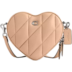 Coach Heart Crossbody With Quilting - Nappa Leather/Silver/Buff