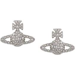 Vivienne Westwood Grace Bas Relief Stud Earrings - Silver/Transparent