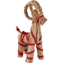 Ib Laursen Buck w/Red Ribbon Medium Brown Julpynt 30cm