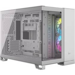 Corsair iCUE LINK 2500X RGB Micro ATX Dual Chamber PC Case - White