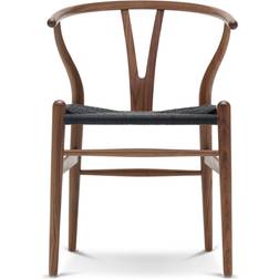Carl Hansen & Søn CH24 Y-stol Valnød Sort Flet