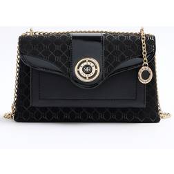 River Island Monogram Chain Shoulder Bag - Black