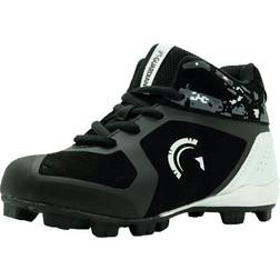 Guardian Baseball Youth Blaze Hi Top Rubber Molded Baseball & Softball Cleats - Black/Grey/White