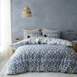 Pineapple Elephant Inara Ikat Duvet Cover Blue