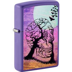 Zippo Skull Tree Design Purple Matte Pocket Lighter