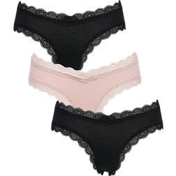 Lindex Mom Brazilian Trosa med Låg Midja 3-pack Dusty Pink (8040396-7351)