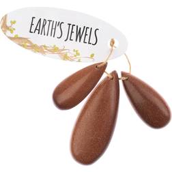 John Bead Teardrop Pendants - Brown