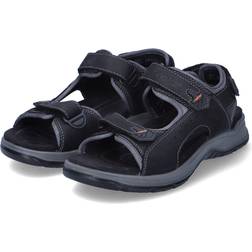 Rieker Svarta sportiga sandaler oljad nubuck