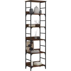 vidaXL Engineered Wood Brown Oak Bogreol 188.5cm