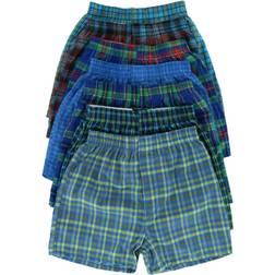 Fruit of the Loom Boy's Tartan Plaid Boxers Assorted 7 Pack