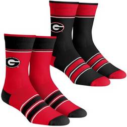 Georgia Kid's Bulldogs Stripe Team Crew Sock Set 2-pack - Multi