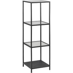 Act Nordic Seaford Clear/Black Book Shelf 119.5cm