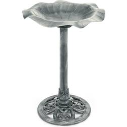 Christow Leaf Bird Bath Resin Garden Birdbath Rustic