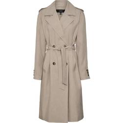 Vero Moda Siri Coat - Brown/Silver Mink