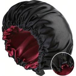 Shein 1pc Bonnet Sleep Cap Large Double Layer Reversible Adjustable Night Turban Hat Hair Wrap