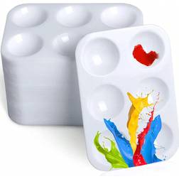 Shein 2pcs White Palette Mixing Tray For Artist Watercolor And Oil Paint
